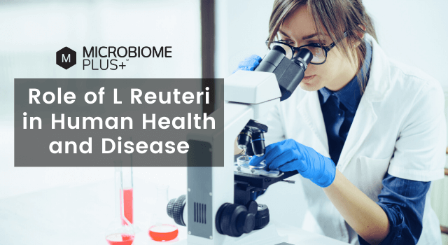 Woman studying lactobacillus benefits in microscope