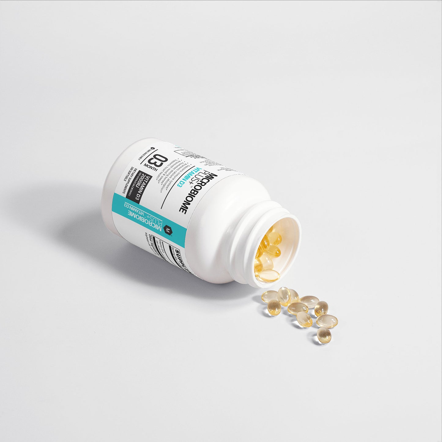 High Potency Vitamin D Supplement (2,000 IU) - Immune & Bone Support | Microbiome Plus+