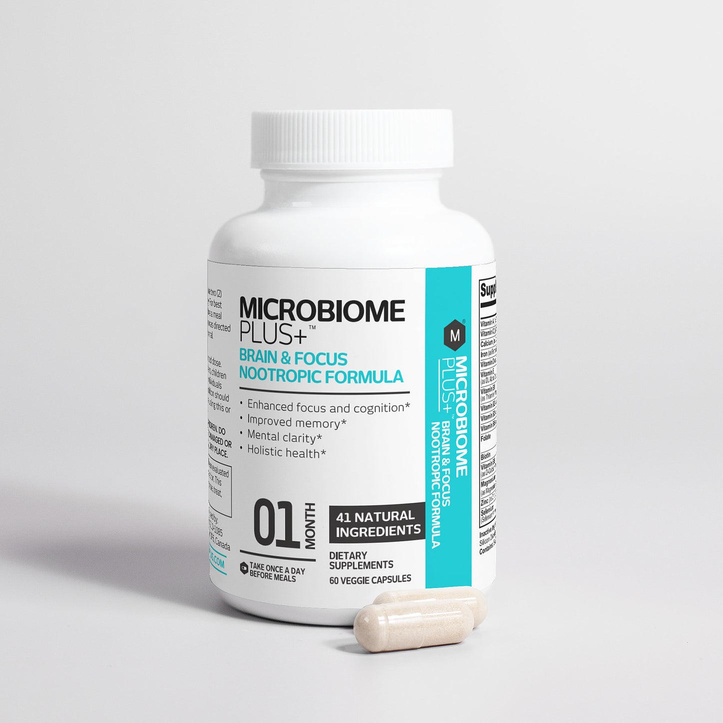 Brain & Focus Nootropic Formula | Microbiome Plus+