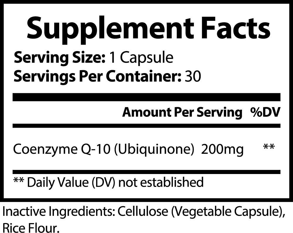 CoQ10 Ubiquinone 200MG | Microbiome Plus+