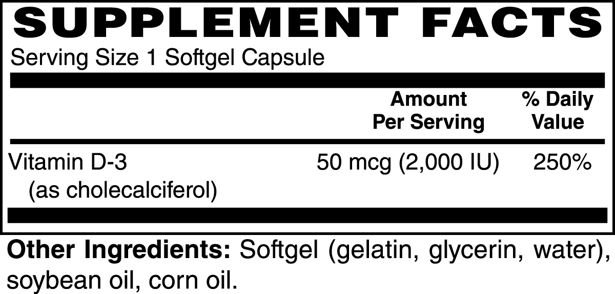 High Potency Vitamin D Supplement (2,000 IU) - Immune & Bone Support | Microbiome Plus+