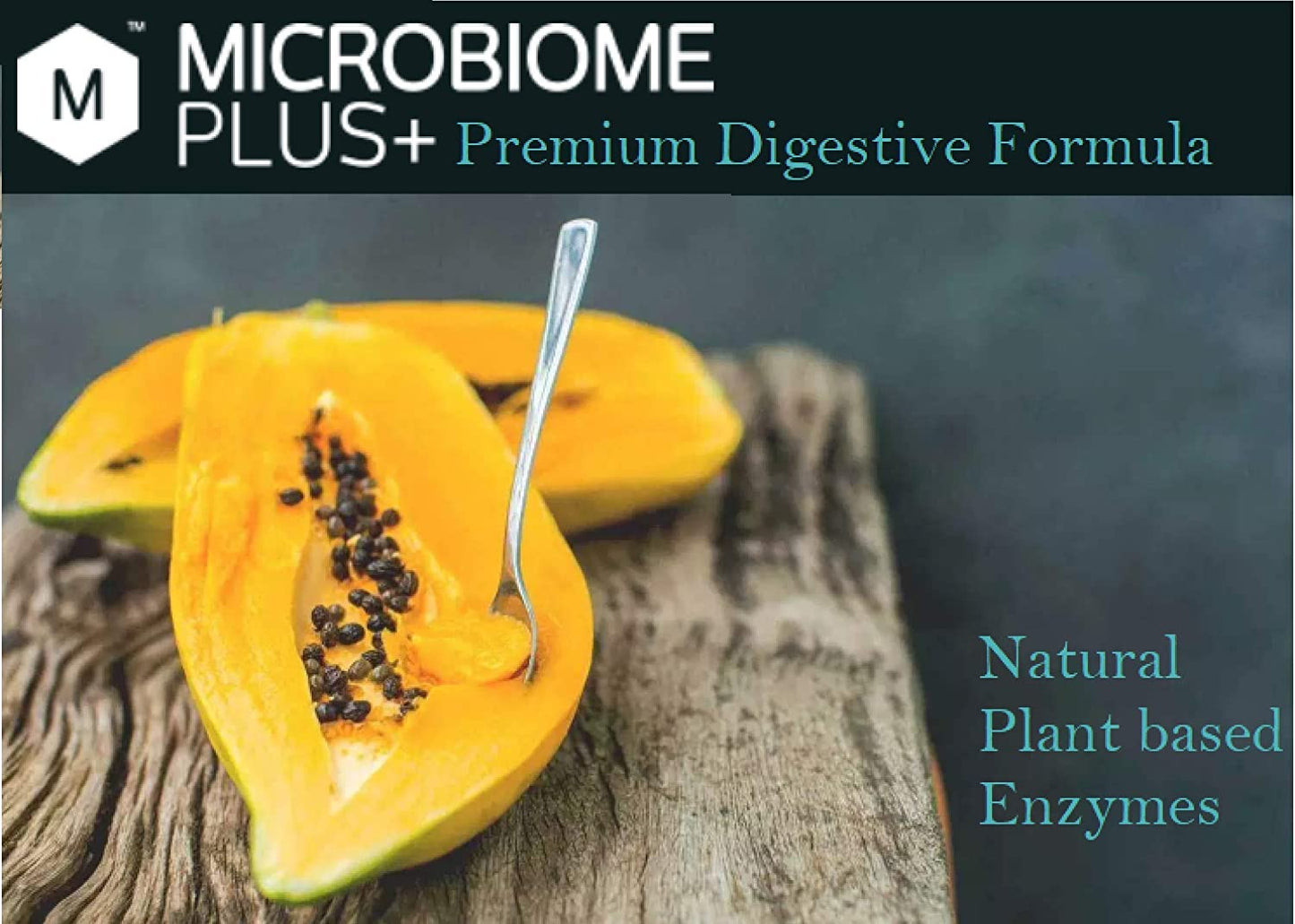 Microbiome Plus+ Premium Plant Based Digestive Enzymes Supplement (18 Plant-Based Enzymes) - Microbiome Plus+