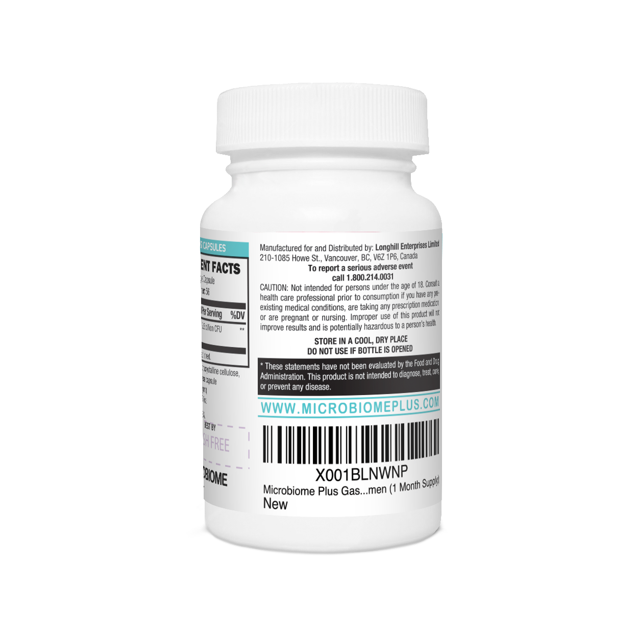 Microbiome Plus+ Probiotic Lactobacillus Reuteri NCIMB 30242 - Microbiome Plus+