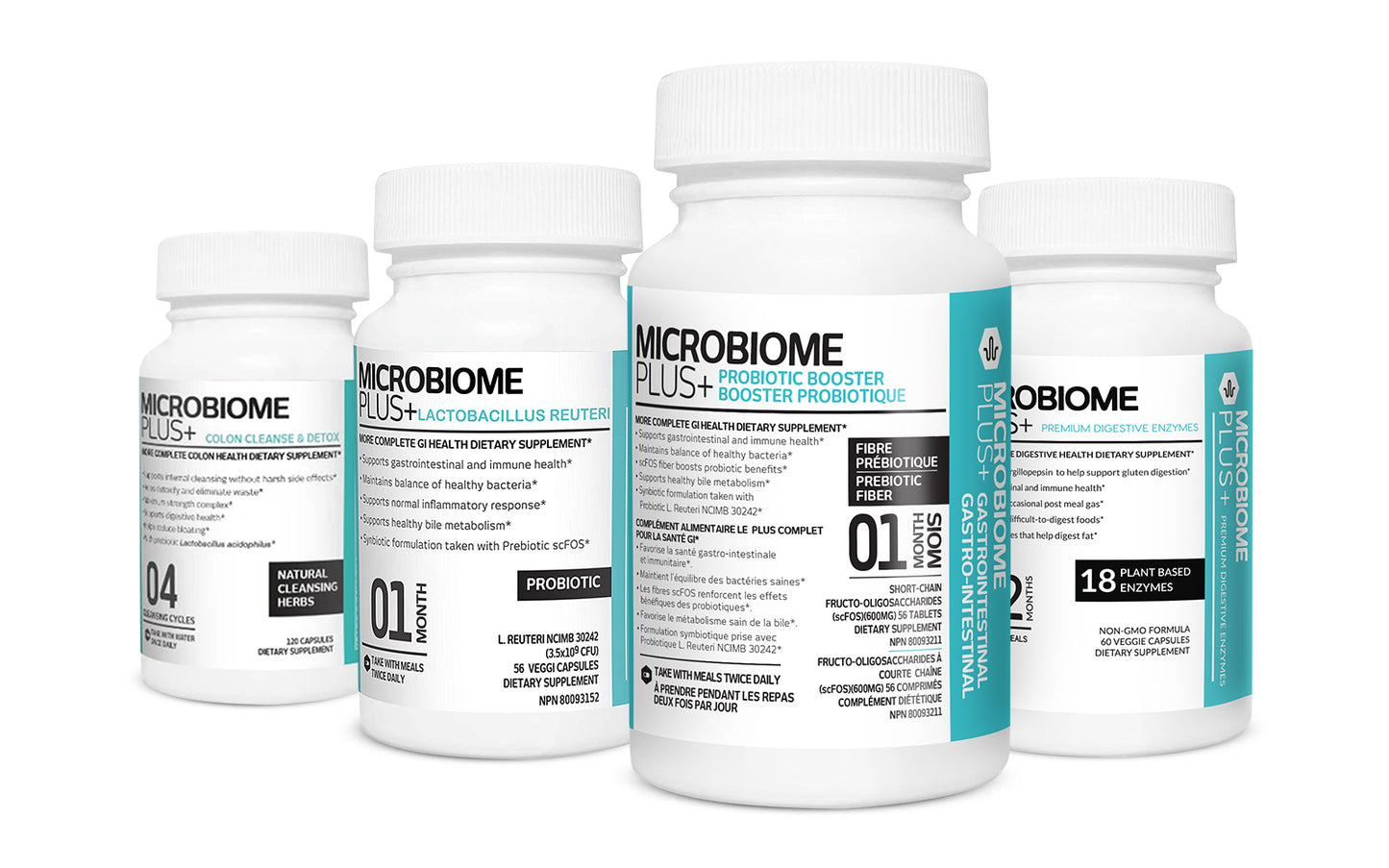 The Complete MB Bundle - Probiotic, Prebiotic, Colon Cleanse & 18 plant based Enzymes