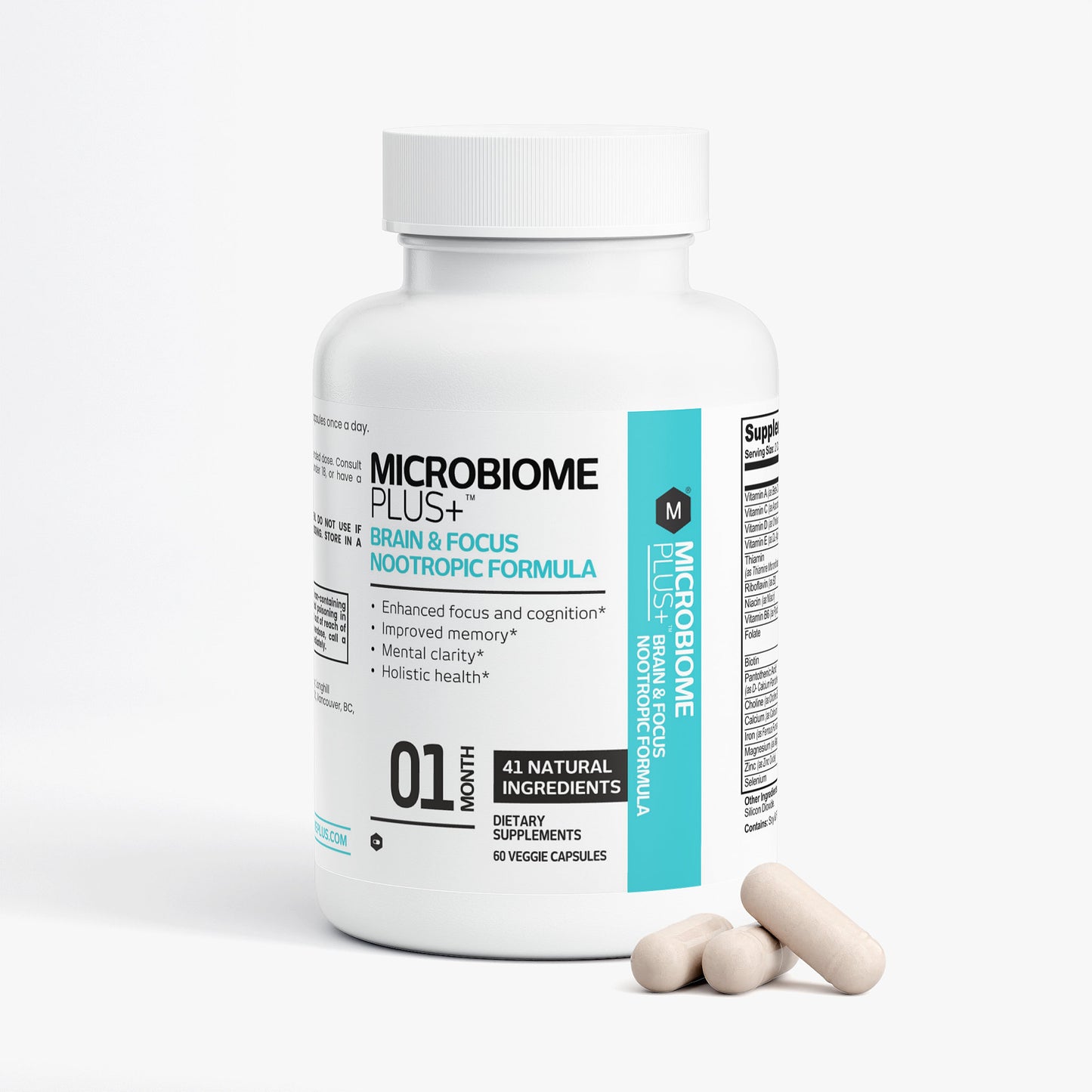 Brain & Focus Nootropic Formula | Microbiome Plus+