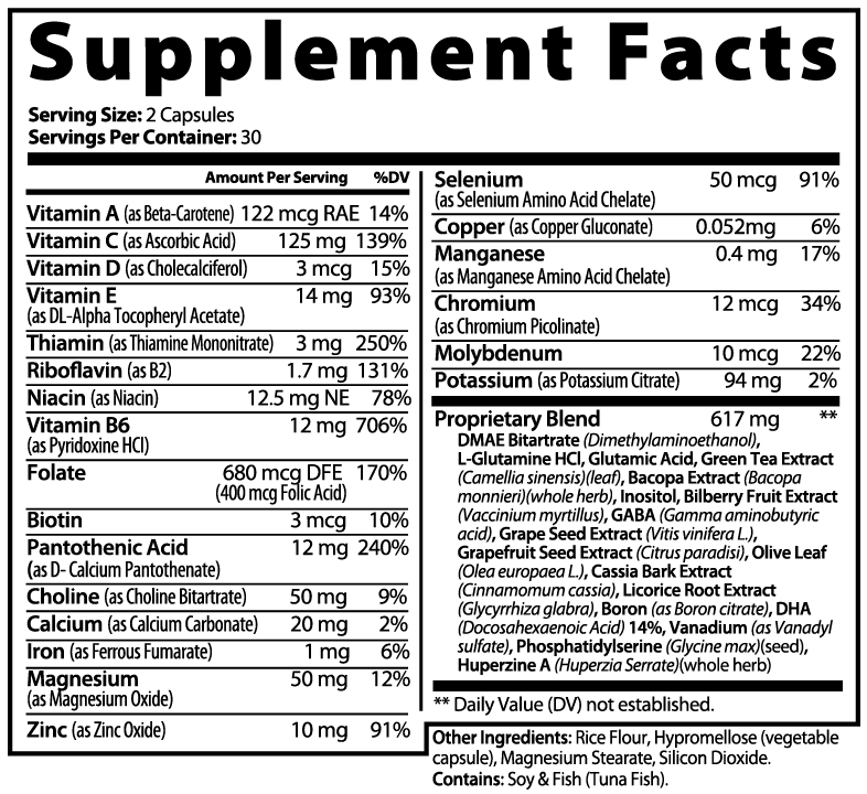 Brain & Focus Nootropic Formula | Microbiome Plus+