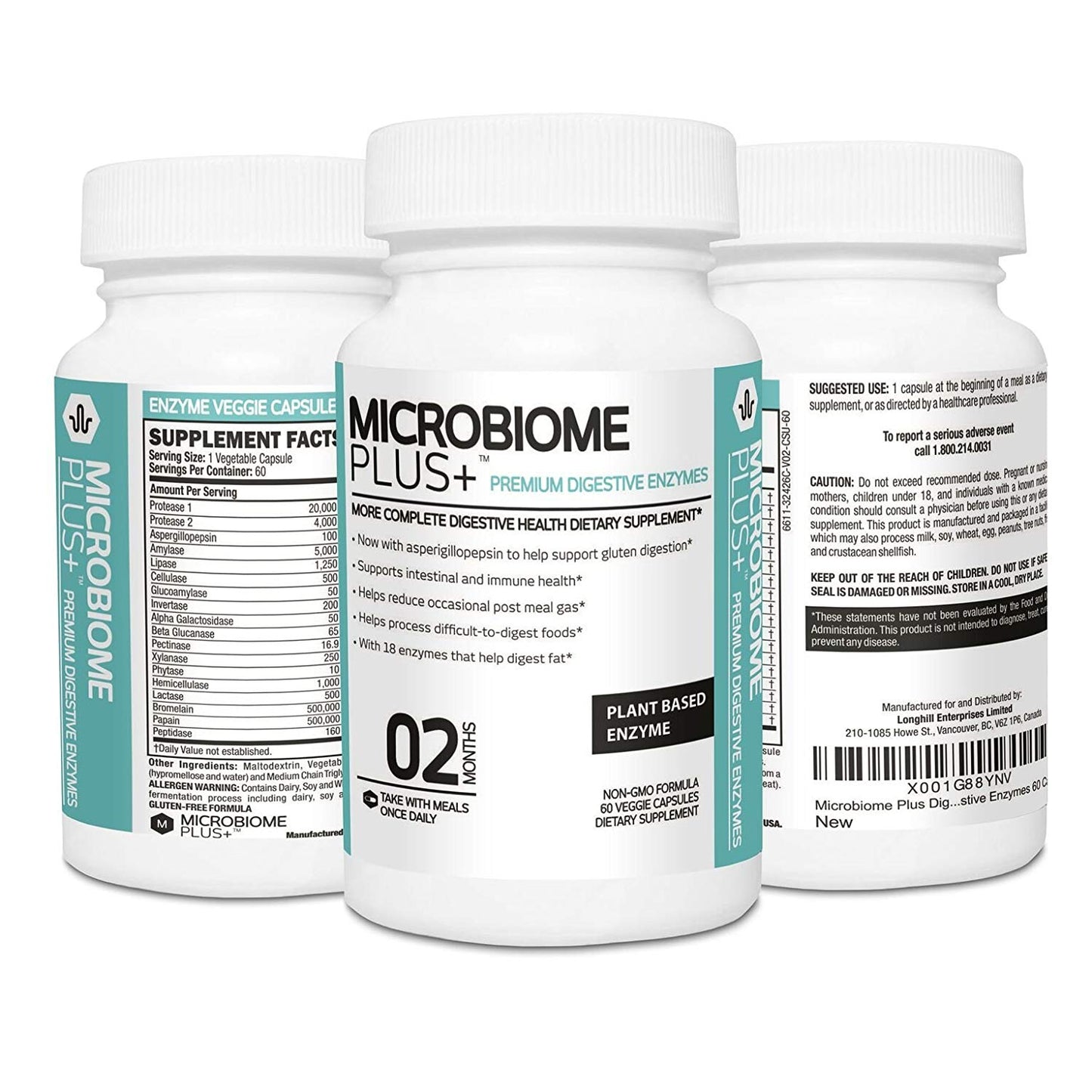 Microbiome Plus+ Premium Digestive Enzymes (18 Enzymes) - Microbiome Plus+