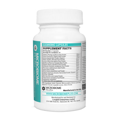 Microbiome Plus+ Colon Cleanse Probiotic Natural Detox 120 Capsules 4 Cleansing Cycles - Microbiome Plus+