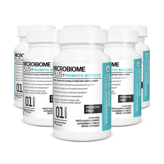 6-Pack Prebiotic Fiber scFOS Supplement | Microbiome Plus+
